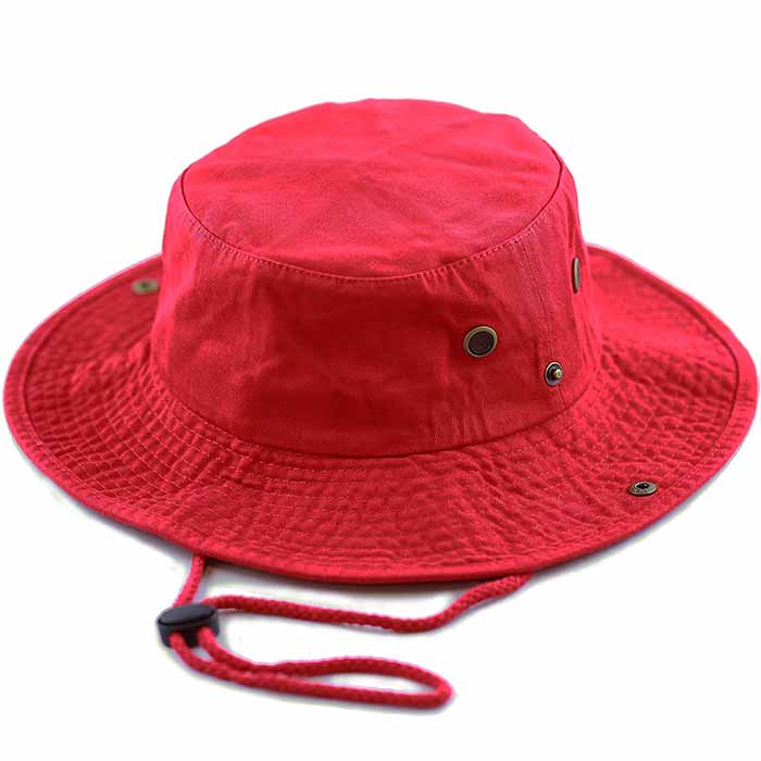 100% Cotton Solid Safari Bucket hats Foldable Unisex