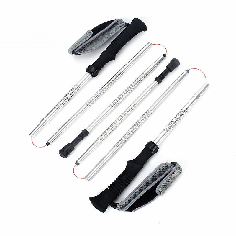 Cross Border New Suit Z-Type Folding Cross Country Walking Stick - Michaela's Outdoors