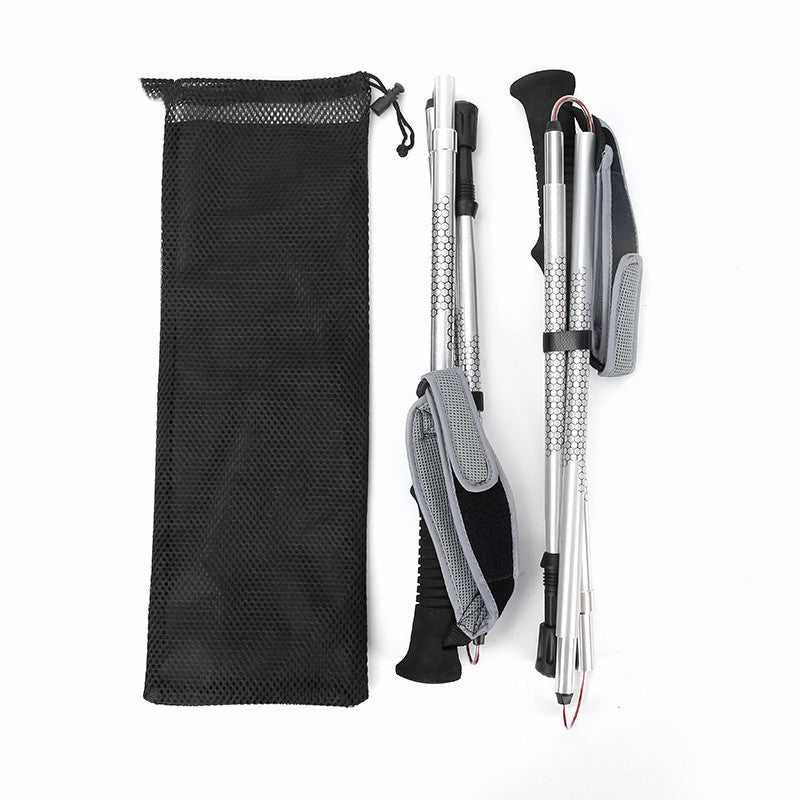 Cross Border New Suit Z-Type Folding Cross Country Walking Stick - Michaela's Outdoors