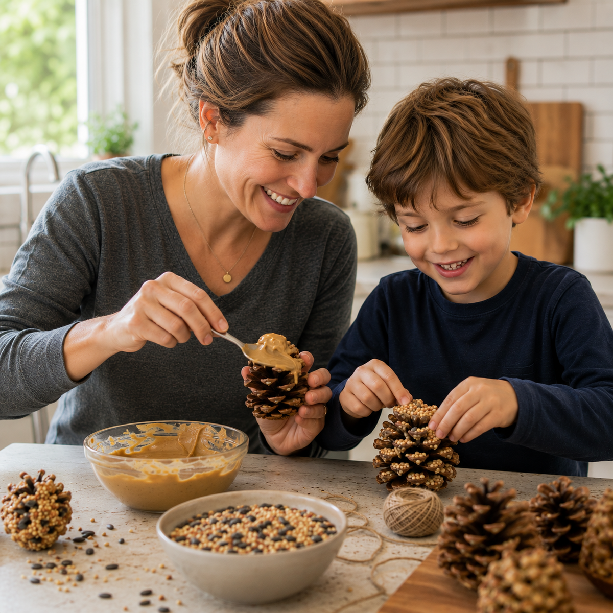 DIY Pine Cone Bird Feeder Kit - Michaela's Outdoors