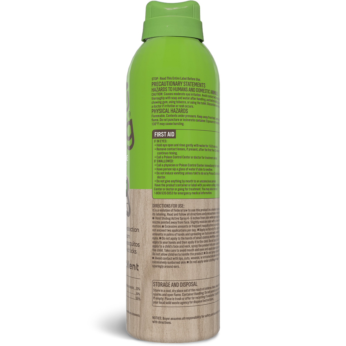 Shubug Active, 360 Spray, 6 oz., DEET FREE Insect Repellent