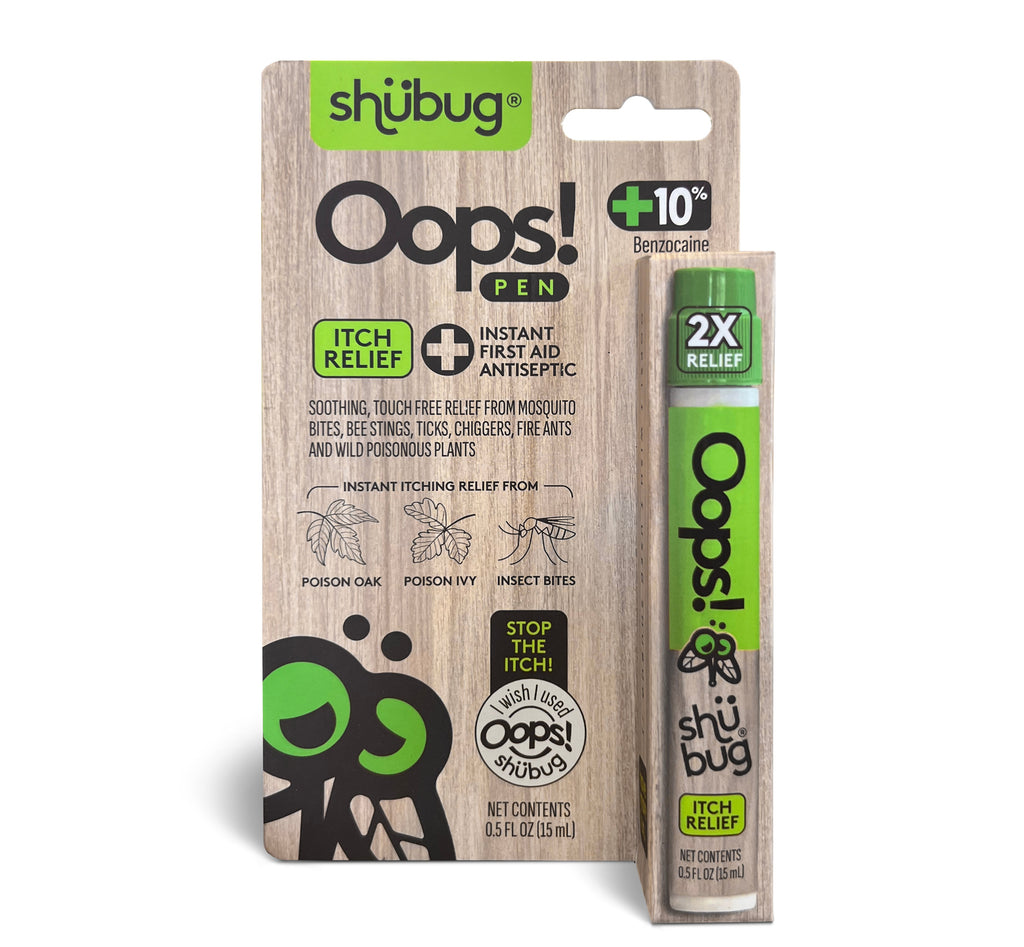 Shubug Oops Pen, Itch Relief Pen Pack, 10% Benzocaine, .5 fl oz