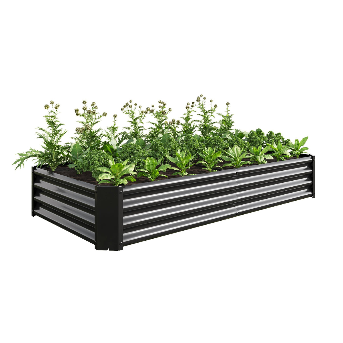 Raised Garden Bed Outdoor 6×3×1 ft Metal Raised Rectangle Planter Bed - Michaela's Outdoors