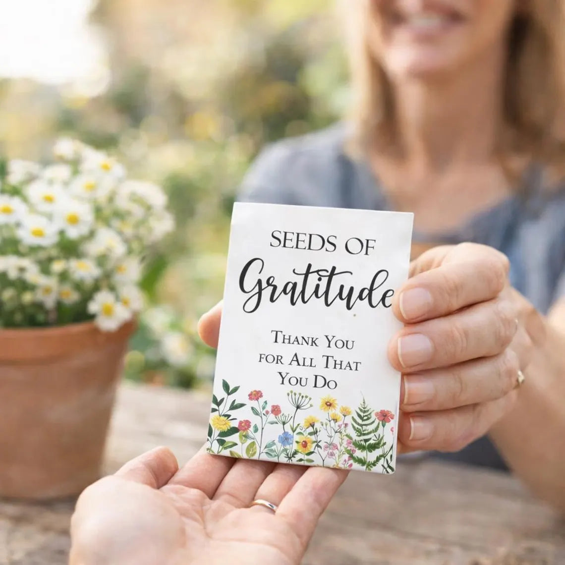 Seeds of Gratitude 25 Pack • Thank You Seed Packets • Wildflower Seed Favors - Michaela's Outdoors