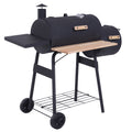 Outsunny 48' Steel Portable Backyard Charcoal BBQ Grill and Offset Smoker Combo - Michaela's Outdoors