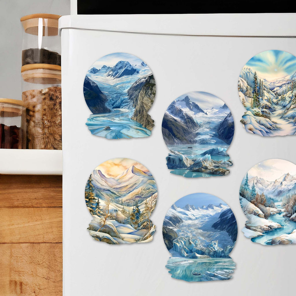 Northern Wonders Decorative Eco Wood Magnets Set of 6 by Nature Wonders - Wildlife Decor - 8090119G-S6