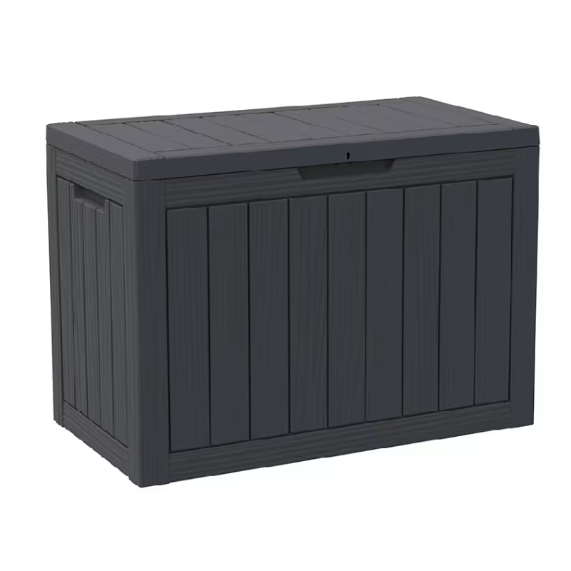 75 Gallon Heavy-Duty Outdoor Deck Box – Waterproof Patio Storage Box with Hinged Lid, Lockable & Easy Assembly - Michaela's Outdoors