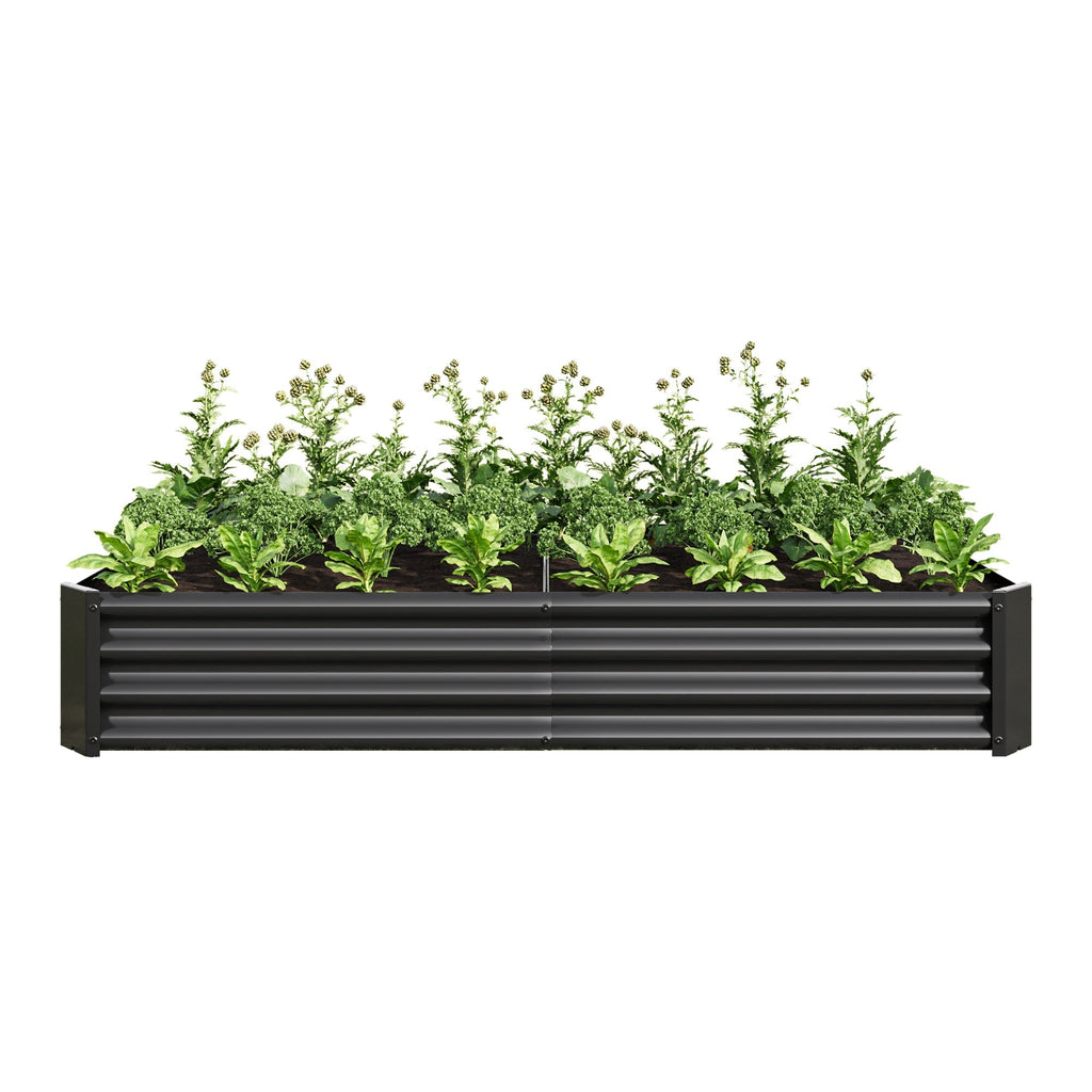 Raised Garden Bed Outdoor 6×3×1 ft Metal Raised Rectangle Planter Bed - Michaela's Outdoors