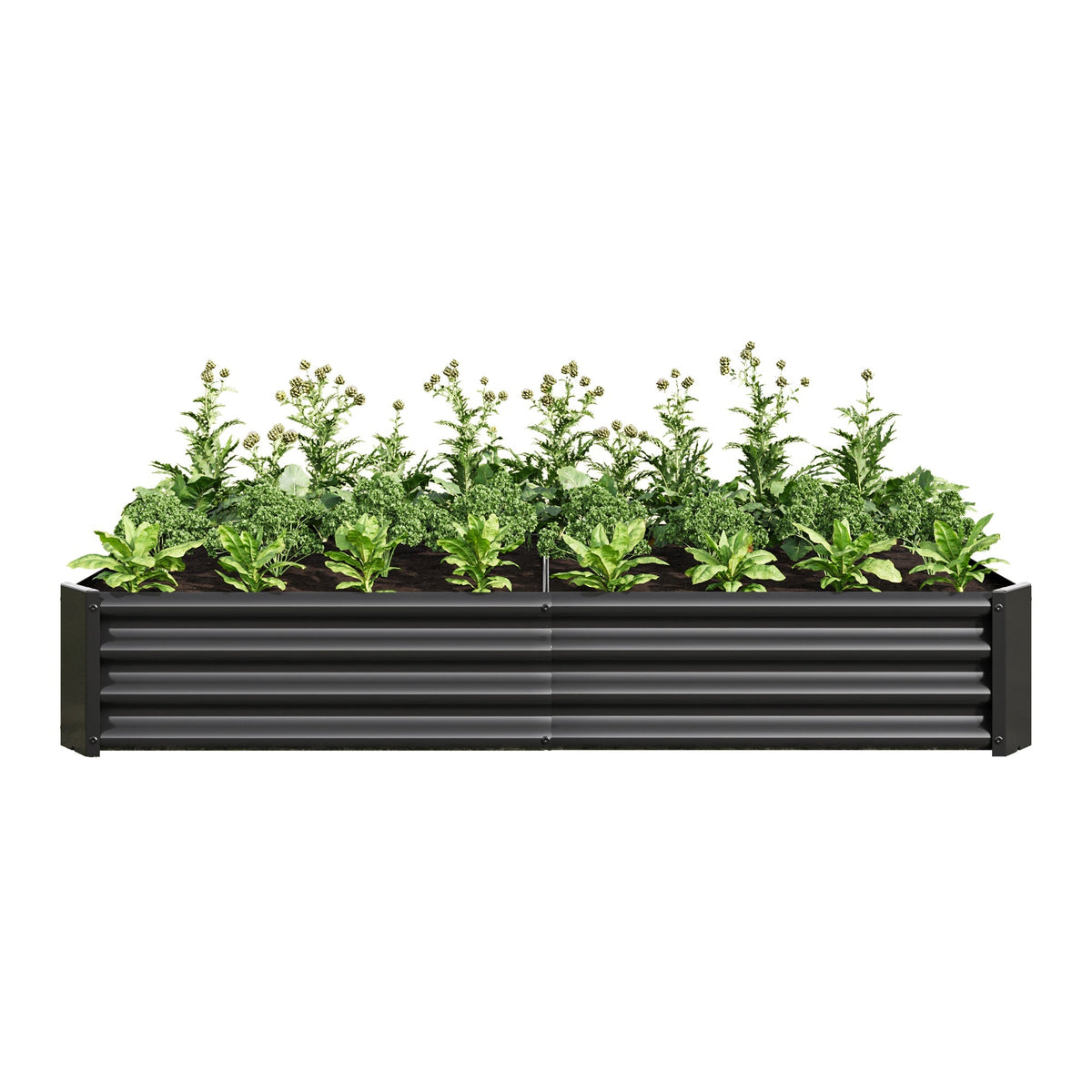Raised Garden Bed Outdoor 6×3×1 ft Metal Raised Rectangle Planter Bed - Michaela's Outdoors