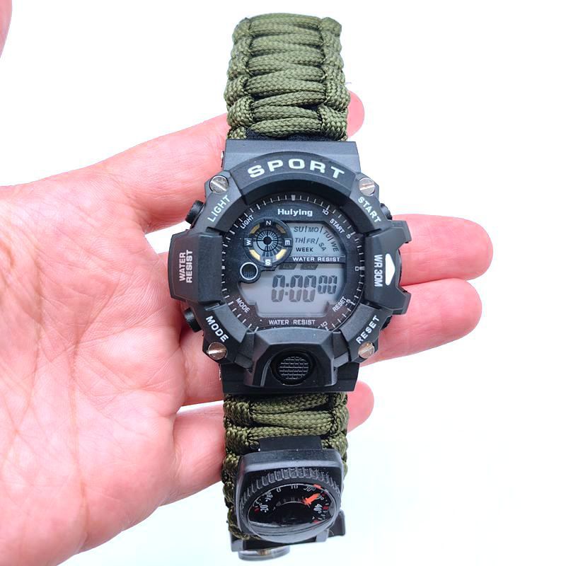 Multifunctional Outdoor Survival Paracord Adjustable Waterproof Watch For Camping - Michaela's Outdoors