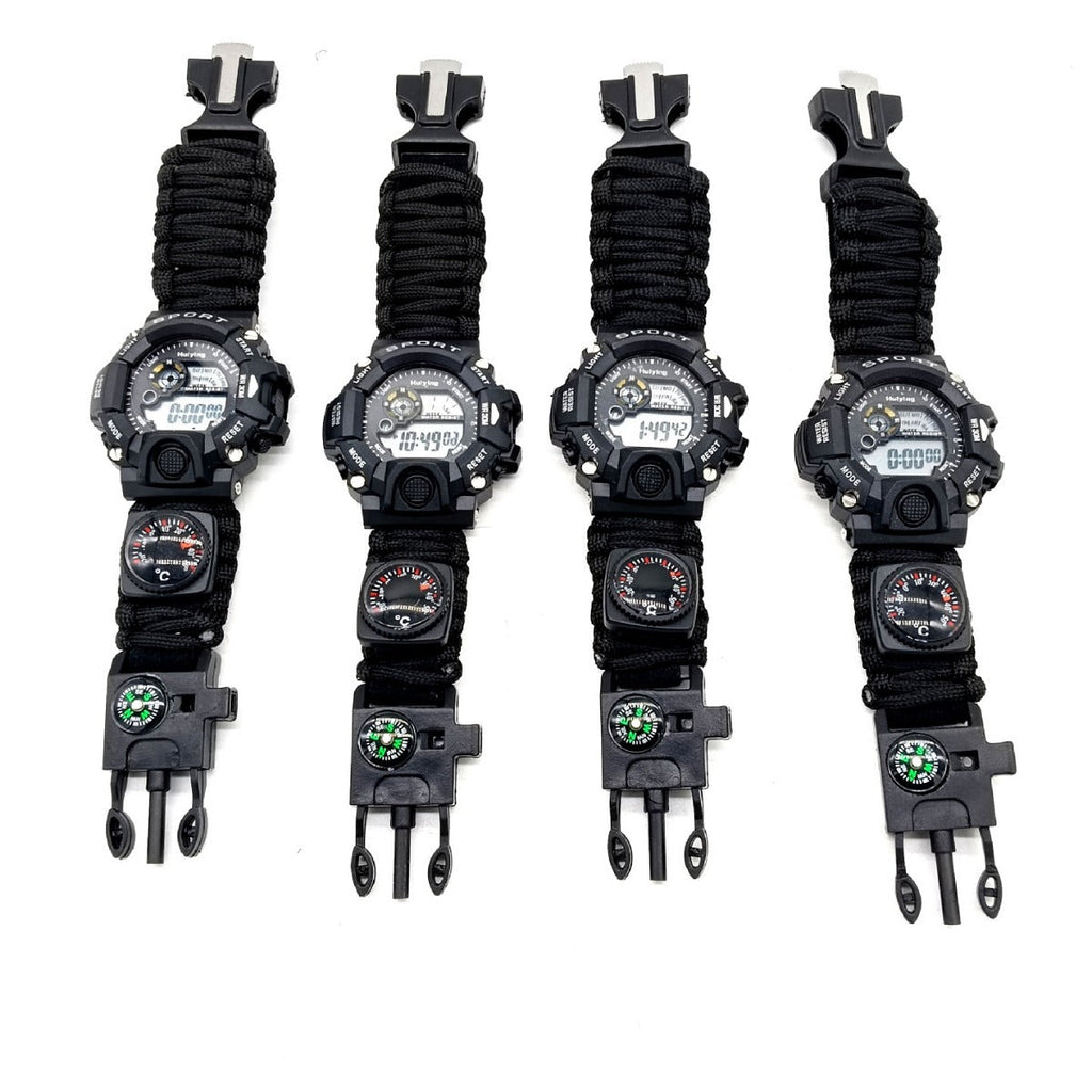Multifunctional Outdoor Survival Paracord Adjustable Waterproof Watch For Camping - Michaela's Outdoors