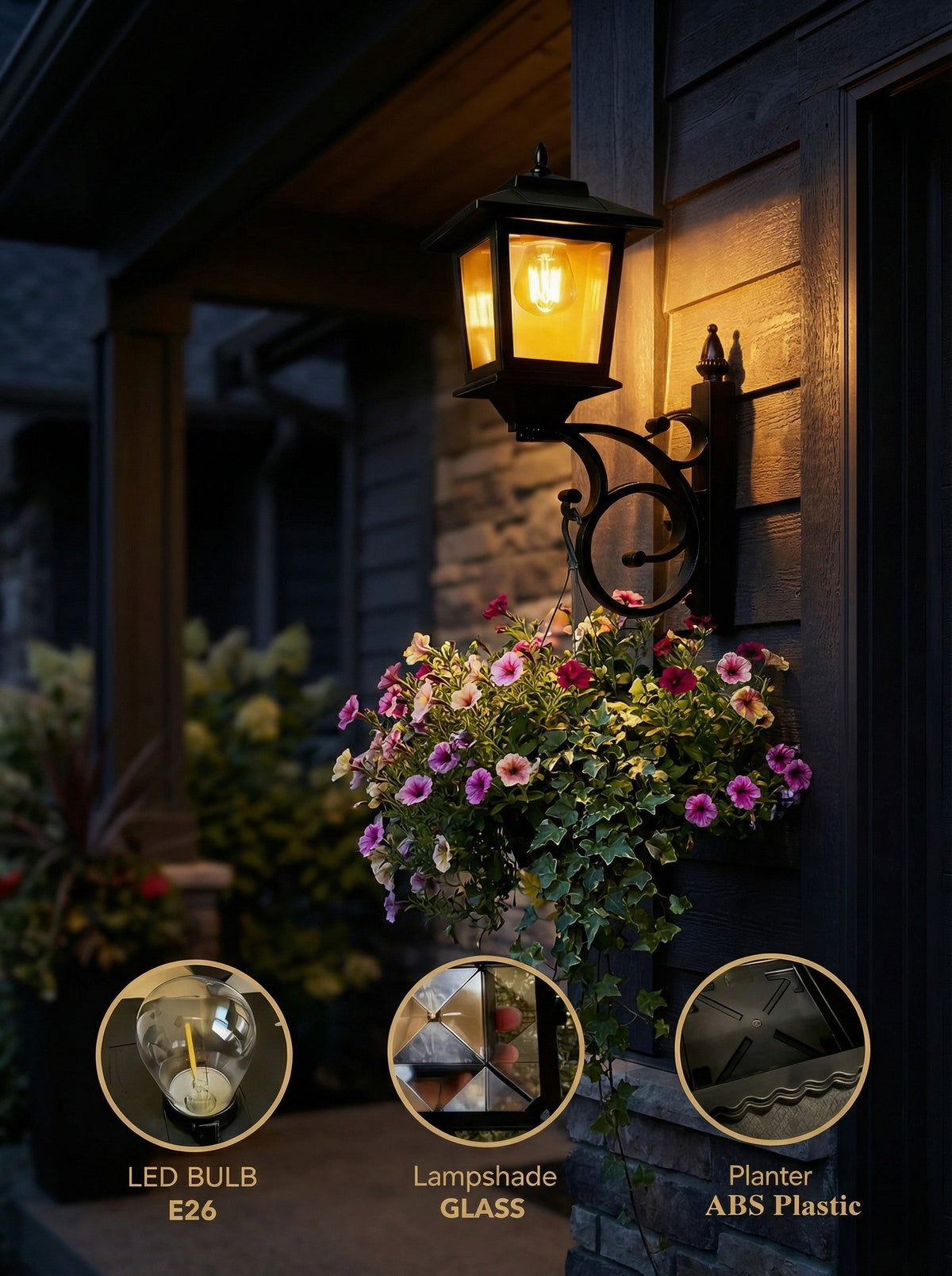 Solar Lamp Post with Flower Pot – Outdoor Garden & Patio Light – Multi Pack - Michaela's Outdoors