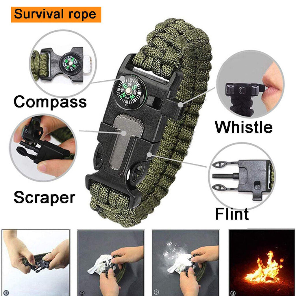 14-in-1 Outdoor Survival Gear Kit - Camping, Hiking, Fishing & Hunting - Michaela's Outdoors