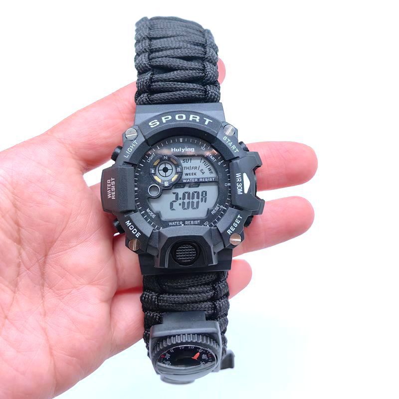 Multifunctional Outdoor Survival Paracord Adjustable Waterproof Watch For Camping - Michaela's Outdoors