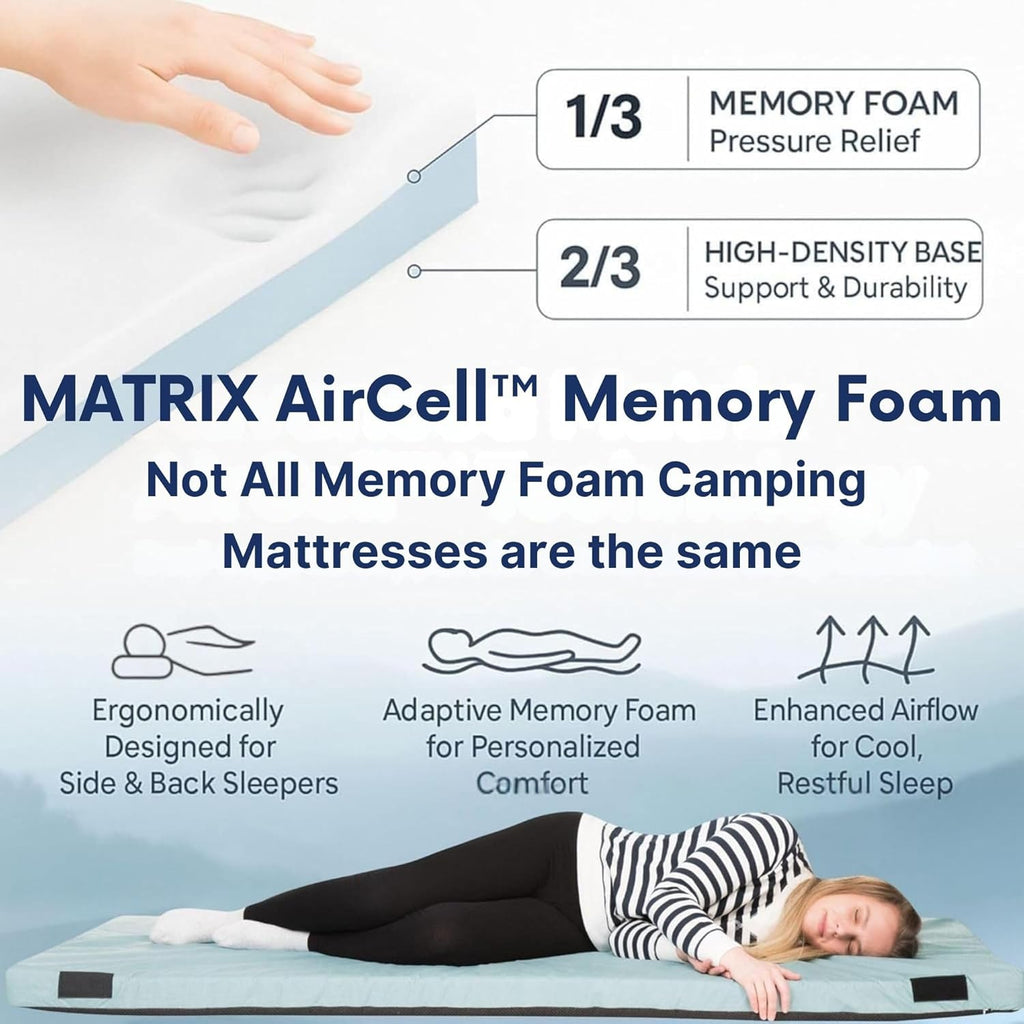 Matrix Air-Cell Memory Foam Camping Mattress - Michaela's Outdoors