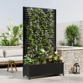 Metal Planter Box with Trellis, 73' x 35' x 16" Raised Garden Bed - Michaela's Outdoors