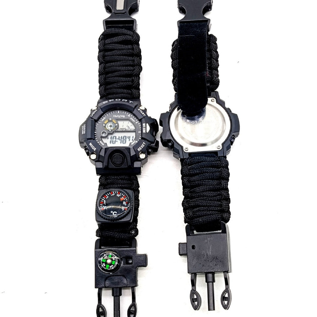 Multifunctional Outdoor Survival Paracord Adjustable Waterproof Watch For Camping - Michaela's Outdoors