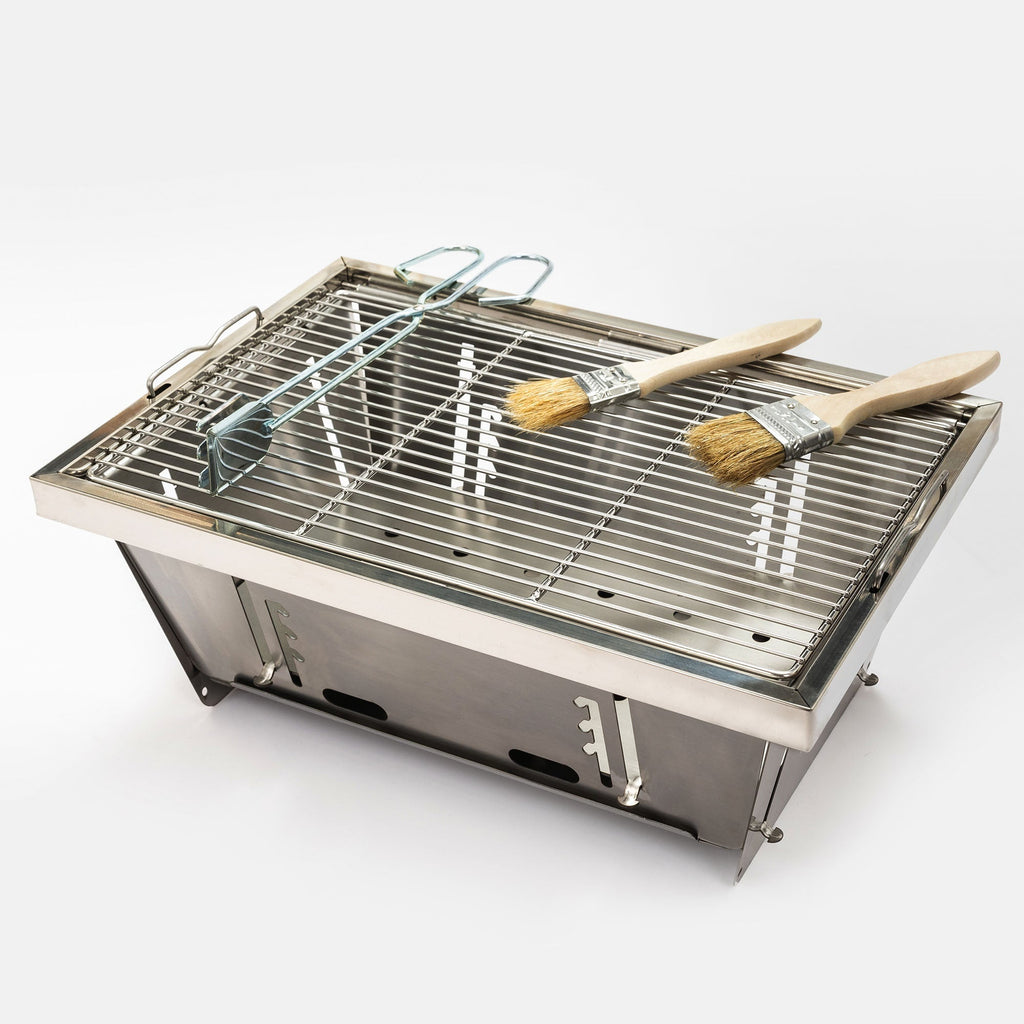 Folded Portable BBQ Outdoor Charcoal Barbecue Set - Michaela's Outdoors