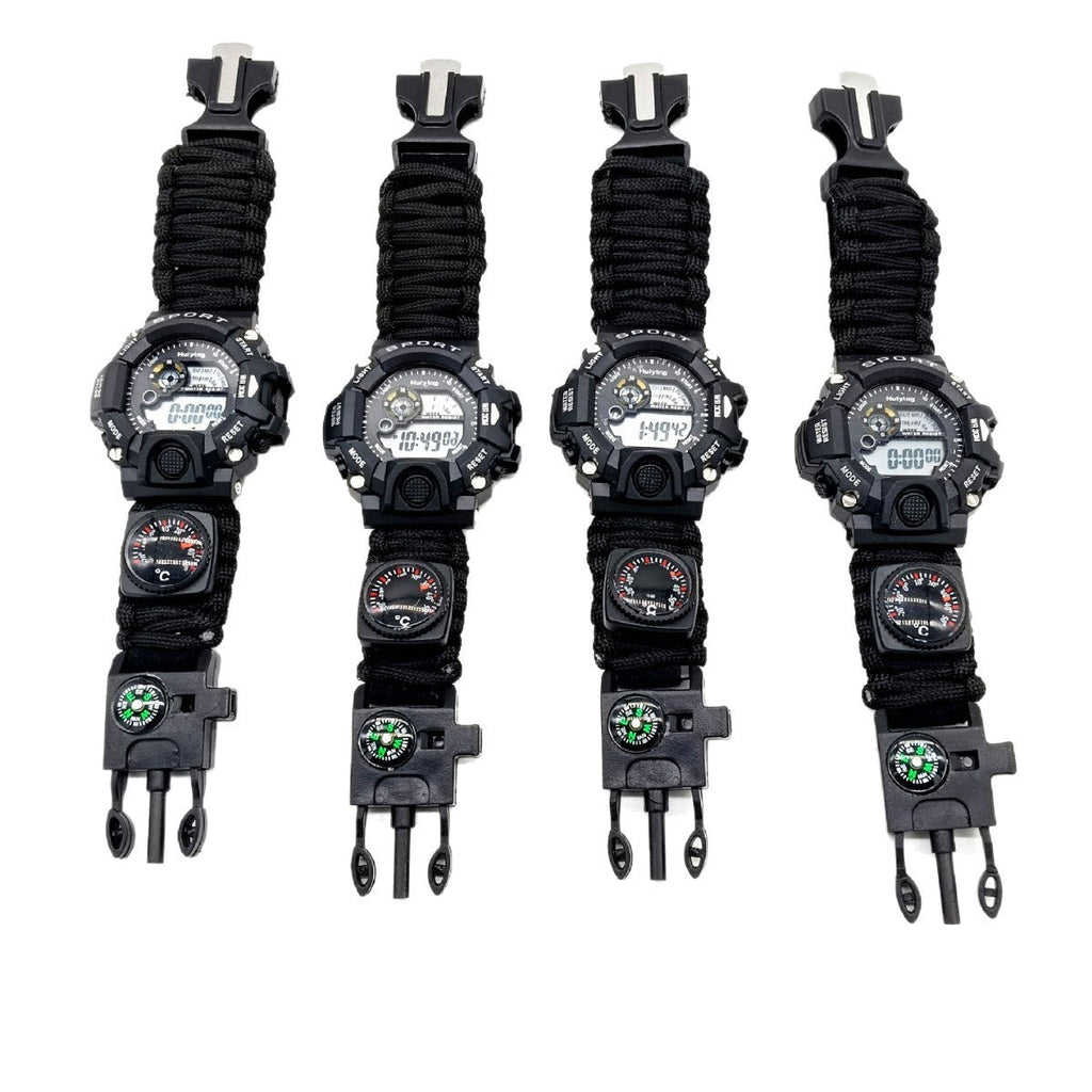 Multifunctional Outdoor Survival Paracord Adjustable Waterproof Watch For Camping - Michaela's Outdoors