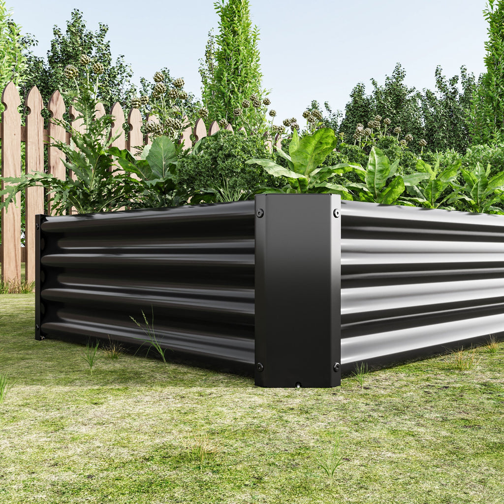 Raised Garden Bed Outdoor 6×3×1 ft Metal Raised Rectangle Planter Bed - Michaela's Outdoors