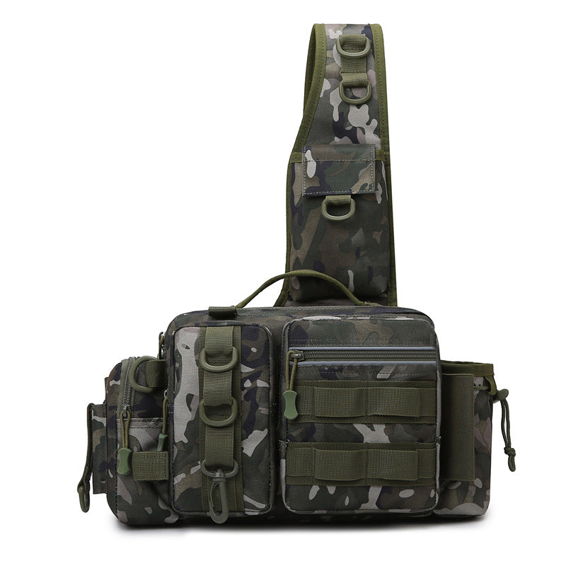 Men's Fishing Backpack: Equipped with bait box, equipment storage bag, pole holder, sling & shoulder bag design. - Michaela's Outdoors