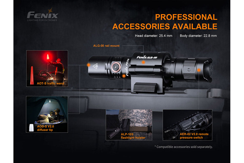 Fenix PD35 V3.0 Everyday Carry Flashlight - 1700 Lumens - Michaela's Outdoors