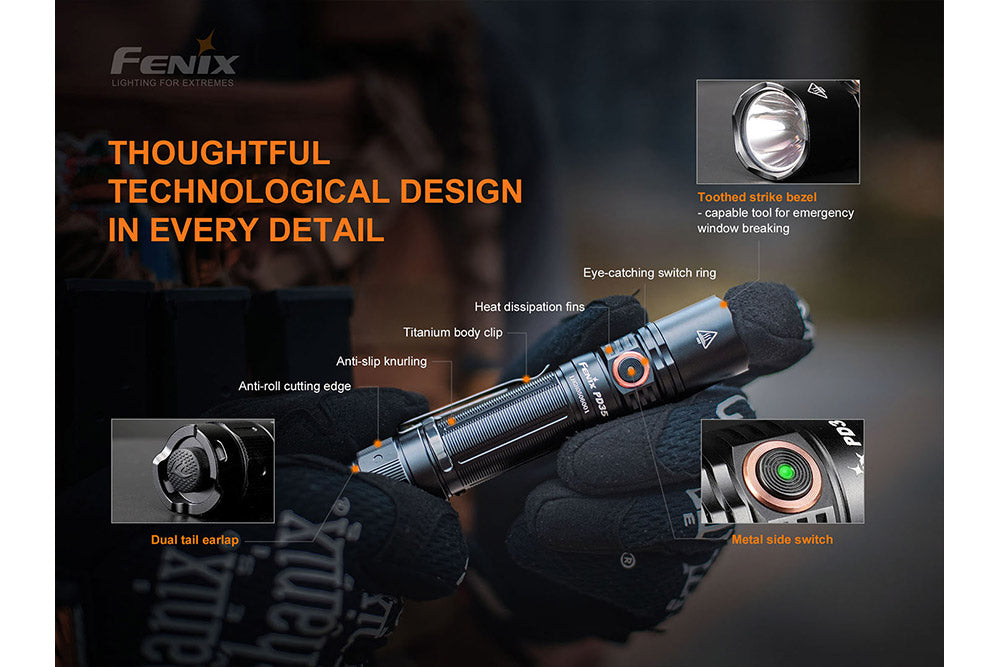 Fenix PD35 V3.0 Everyday Carry Flashlight - 1700 Lumens - Michaela's Outdoors