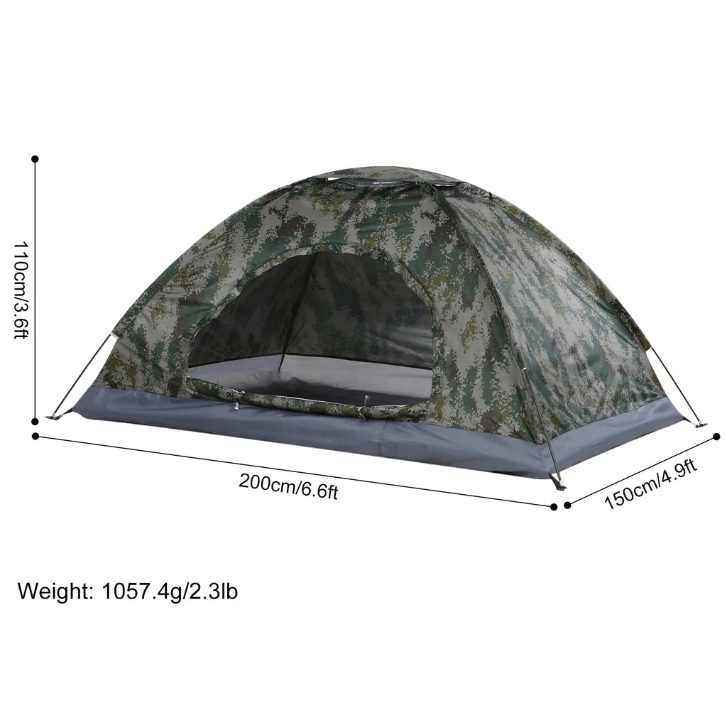 Tomshoo 1/2 Person Ultralight Camping Tent Single Layer Portable Hiking Tent Anti-UV Coating UPF 30+ for Outdoor Beach Fishing - Michaela's Outdoors