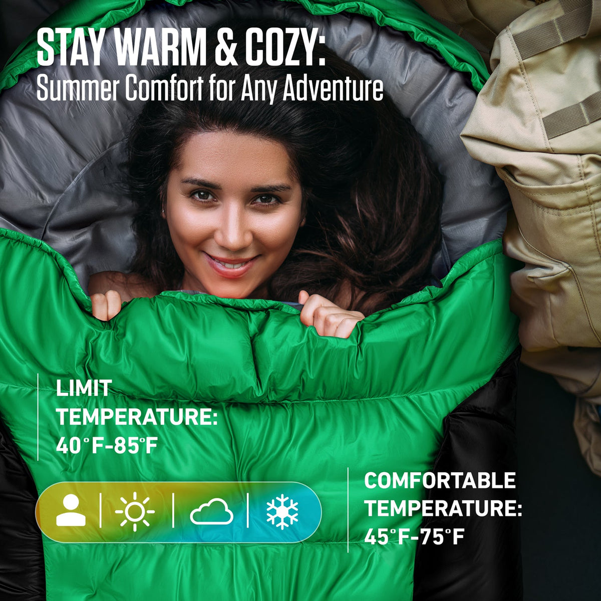 Summer Sleeping Bag - Michaela's Outdoors
