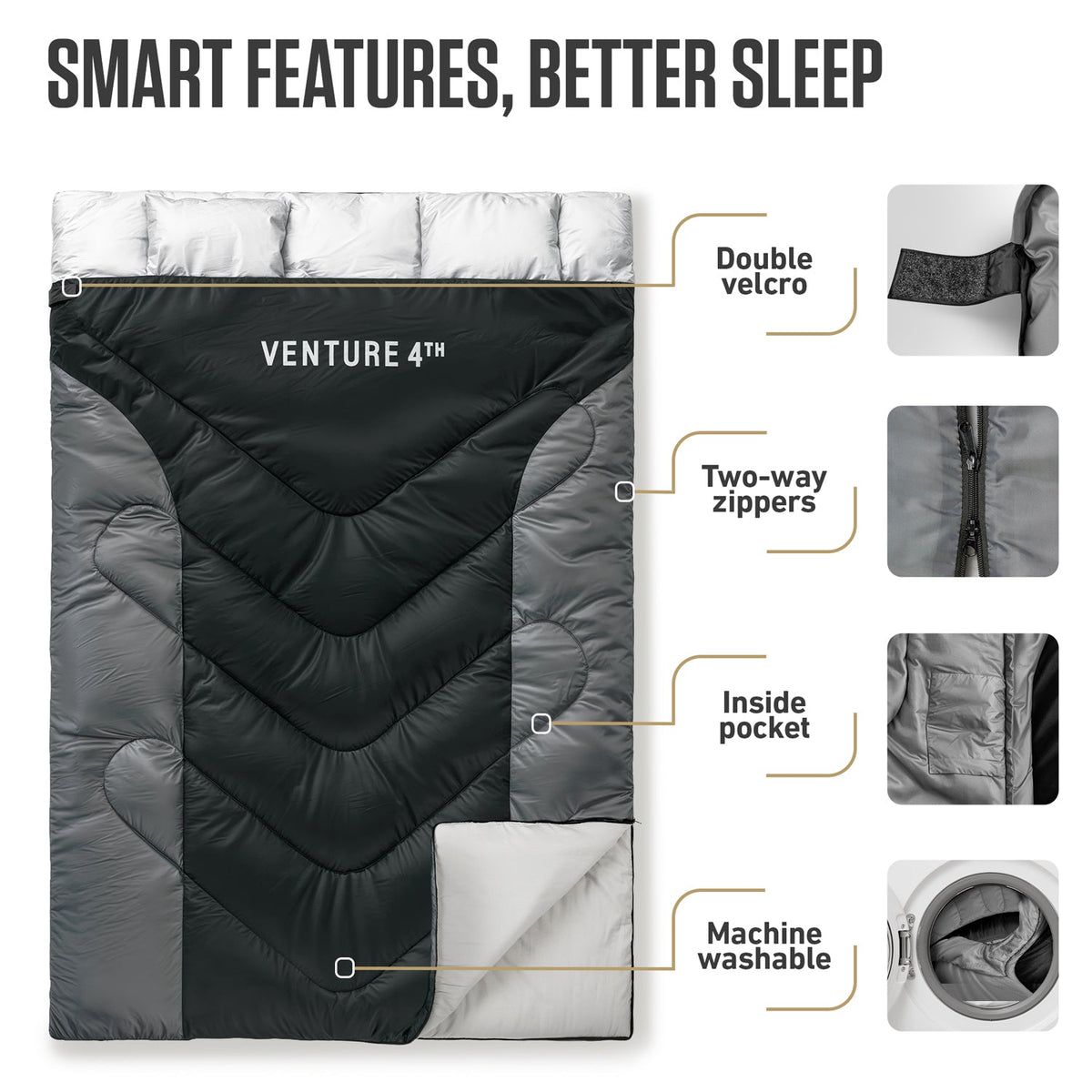 Double Sleeping Bag - Michaela's Outdoors
