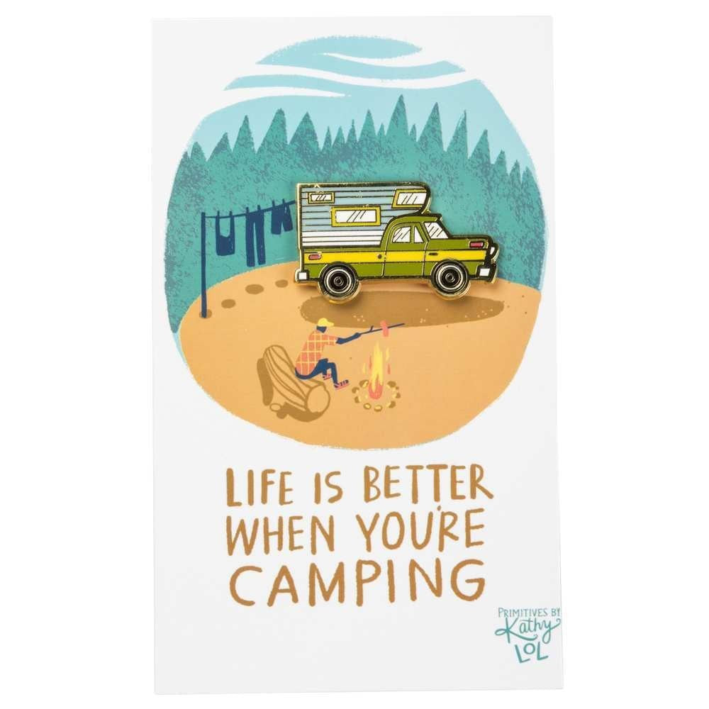 Life Is Better When Camping Enamel Pin - Michaela's Outdoors