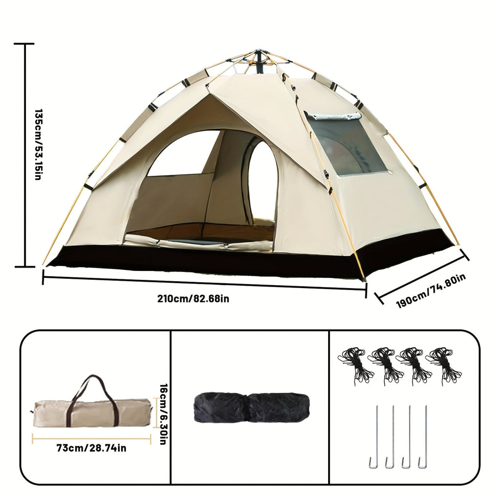 3-4 Person Instant Pop Up Camping Tent Waterproof Quick Setup Outdoor Portable - Michaela's Outdoors