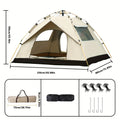 3-4 Person Instant Pop Up Camping Tent Waterproof Quick Setup Outdoor Portable - Michaela's Outdoors