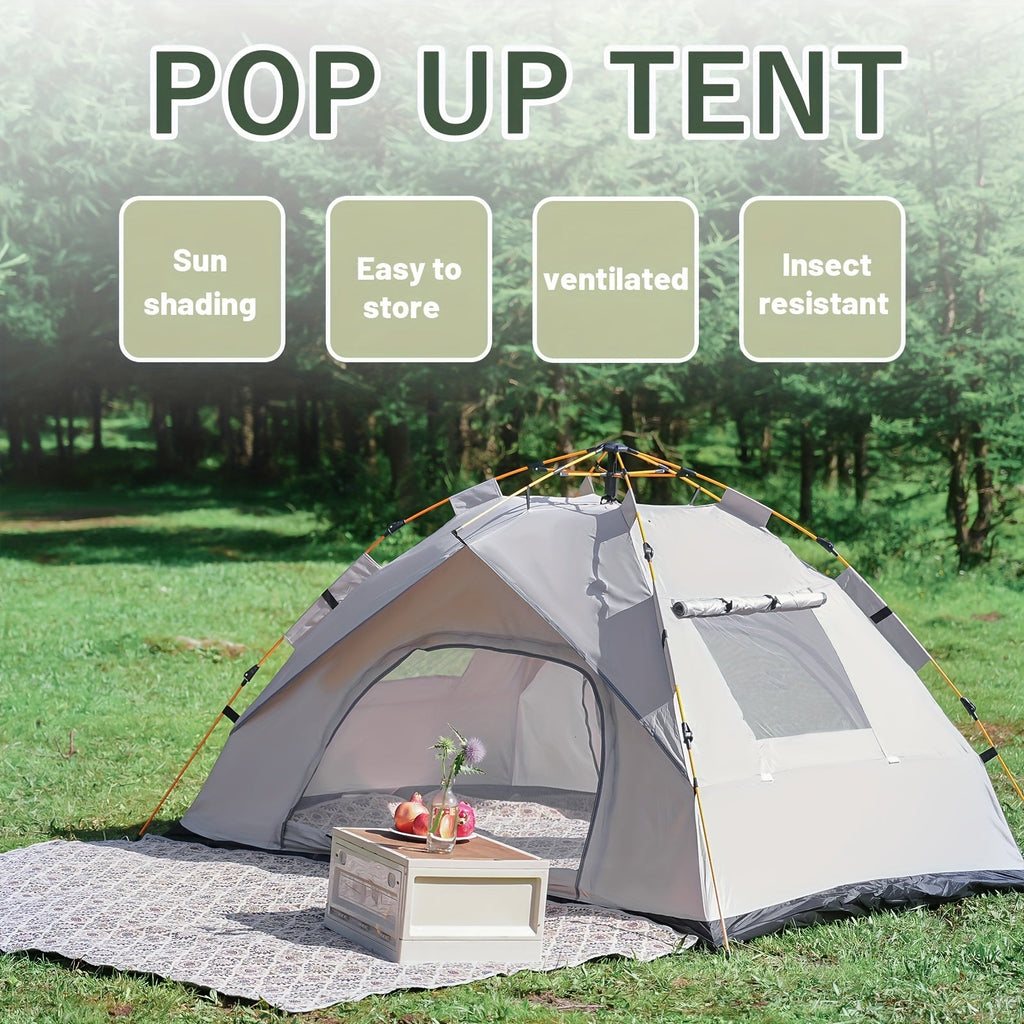 3-4 Person Instant Pop Up Camping Tent Waterproof Quick Setup Outdoor Portable - Michaela's Outdoors