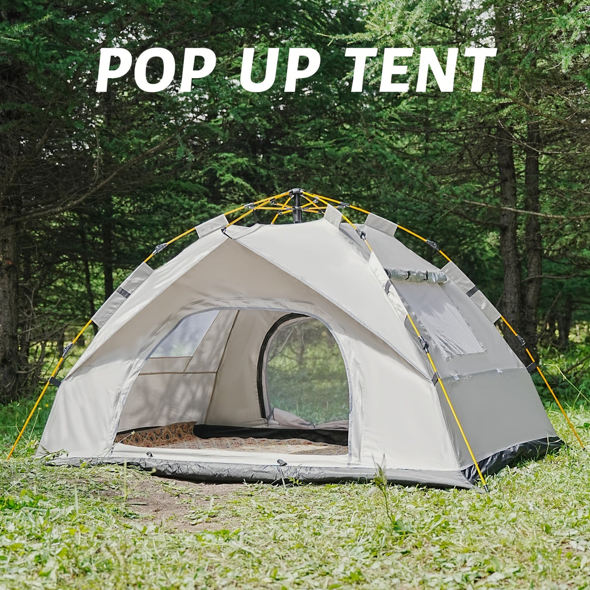 3-4 Person Instant Pop Up Camping Tent Waterproof Quick Setup Outdoor Portable - Michaela's Outdoors
