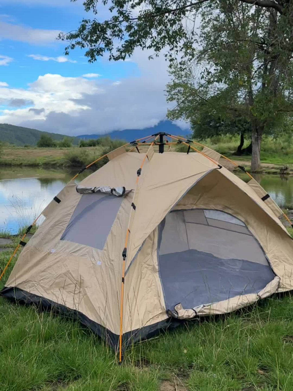3-4 Person Instant Pop Up Camping Tent Waterproof Quick Setup Outdoor Portable - Michaela's Outdoors