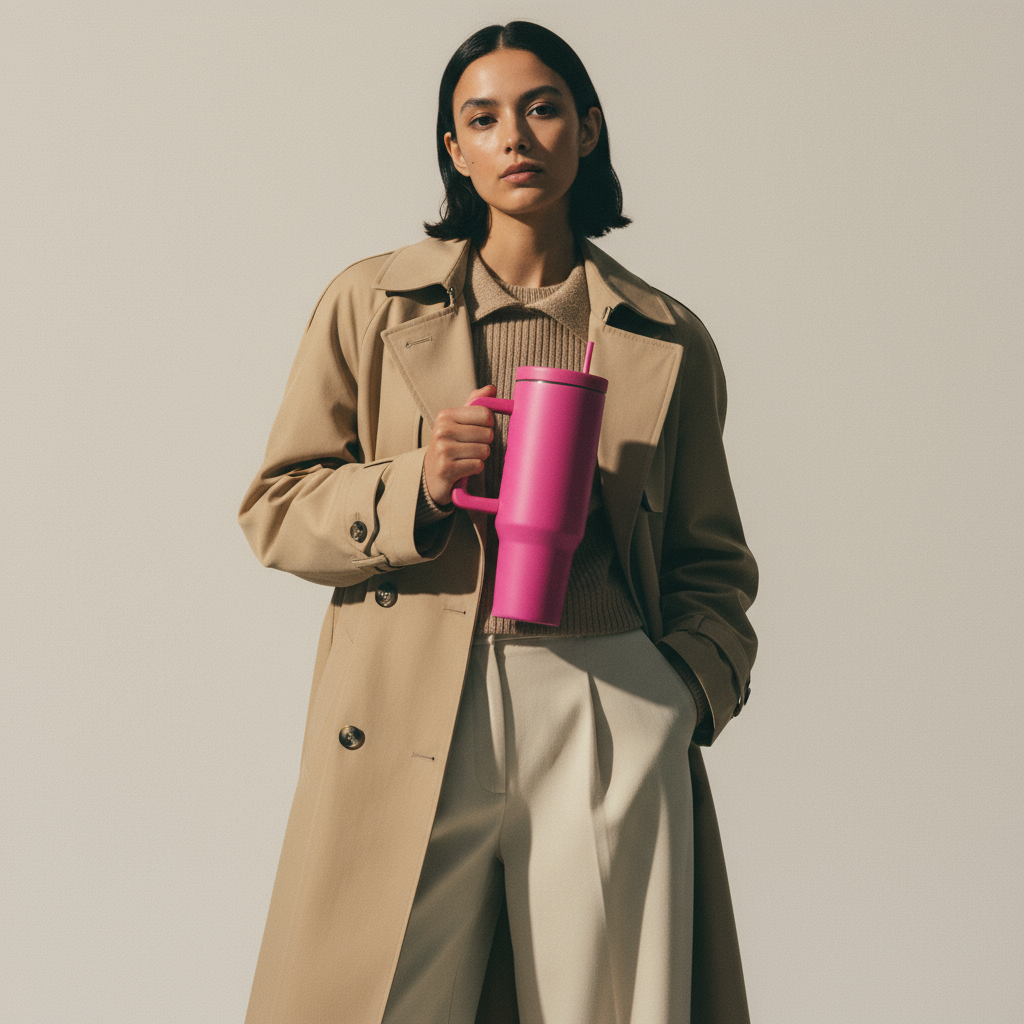 Monocolor Cold Cup Tumbler 40 Oz Handle Travel Mug - Michaela's Outdoors
