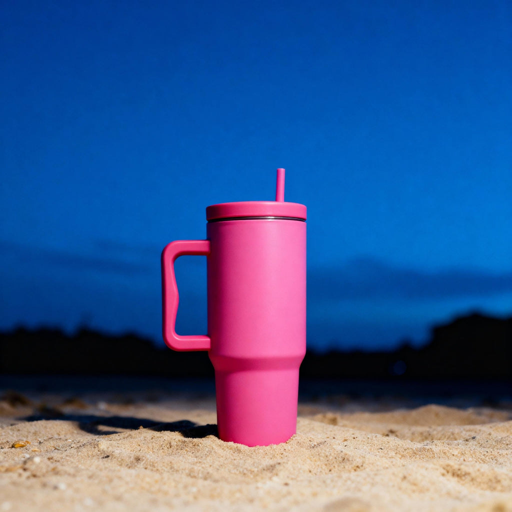 Monocolor Cold Cup Tumbler 40 Oz Handle Travel Mug - Michaela's Outdoors
