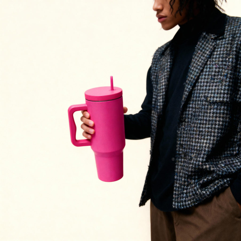 Monocolor Cold Cup Tumbler 40 Oz Handle Travel Mug - Michaela's Outdoors