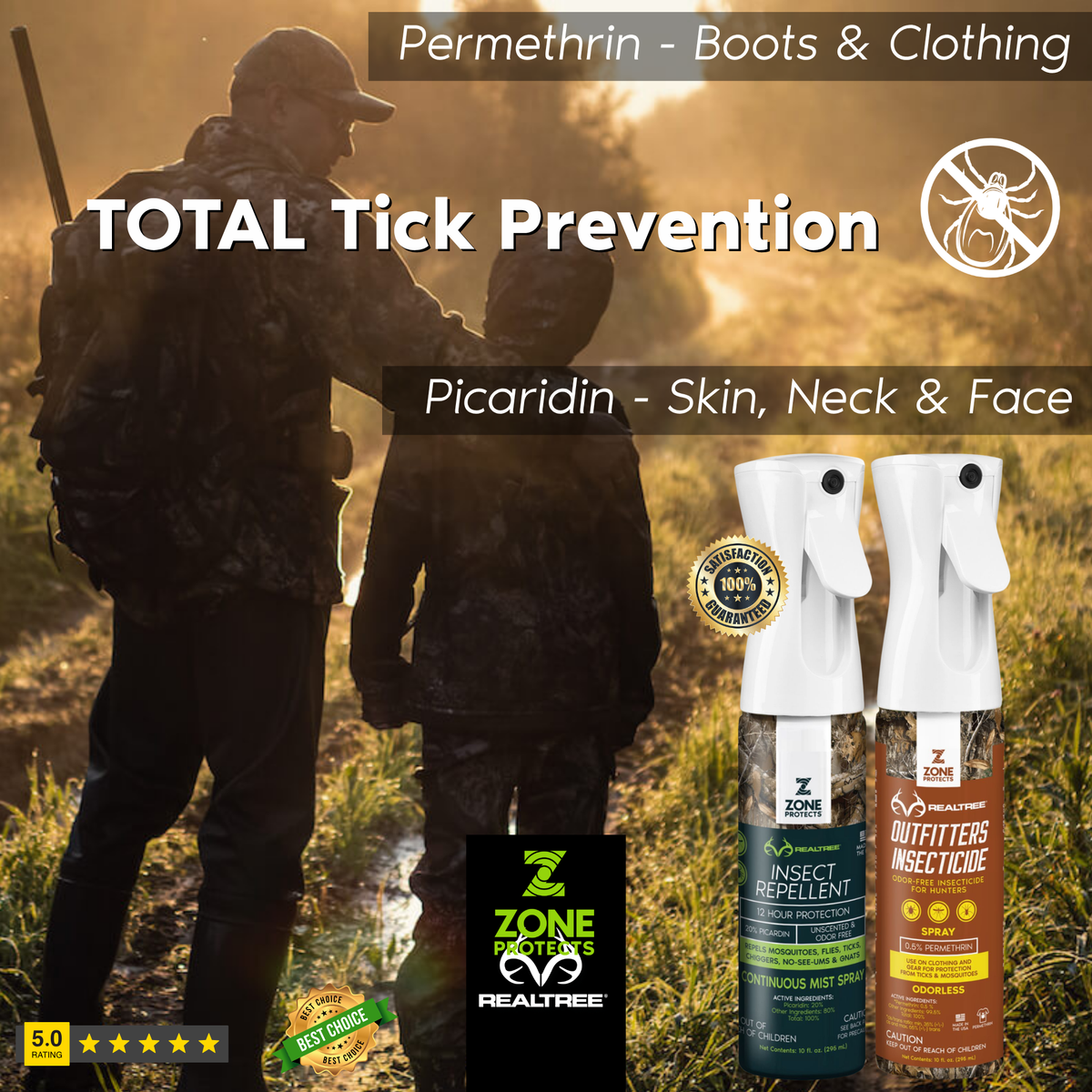 Total Tick Prevention System | Insect Repellent (for skin) + Insecticide (for gear) - Michaela's Outdoors