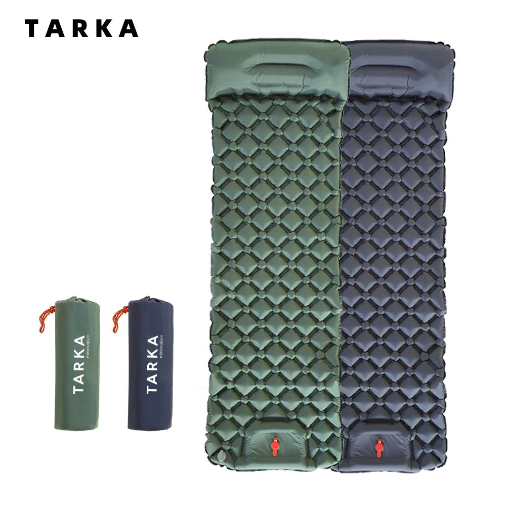 TARKA Inflatable Camping Mats Air Cushion With Pillow Outdoor Tourist Sleeping Pad Self-Inflating   Mattress For Hiking Climbing - Michaela's Outdoors
