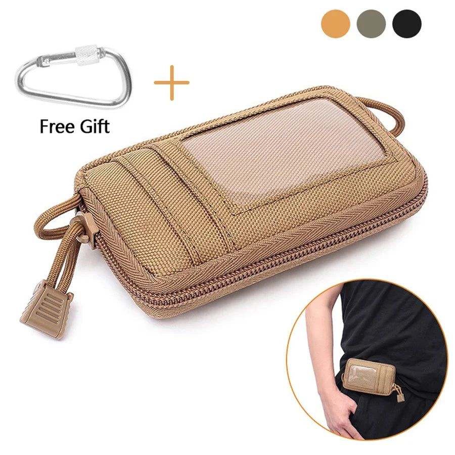 Waterproof Camping EDC Pouch | Tactical Key Purse Wallet with Card Slots and Zippers - Michaela's Outdoors
