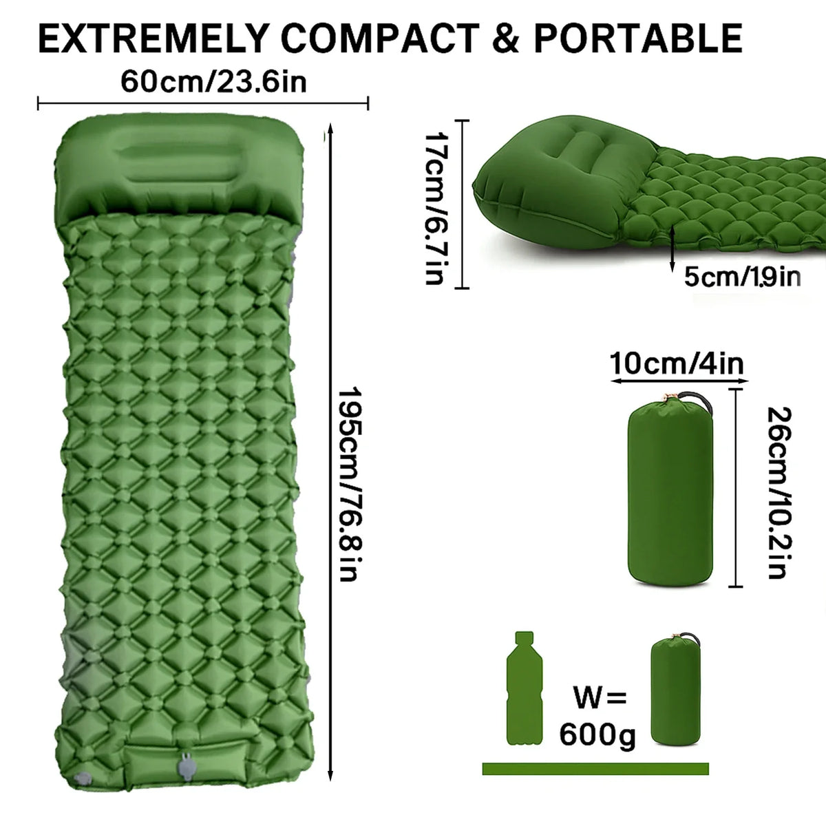 Camping Sleeping Pad – Ultralight Inflatable Air Mattress - Michaela's Outdoors