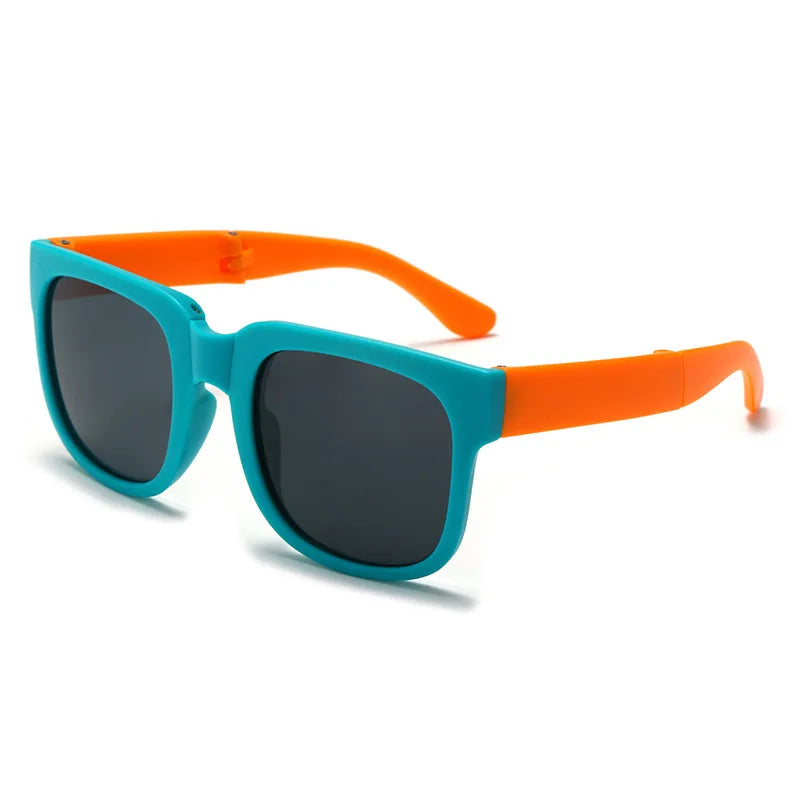 Colorful Folding Sunglasses Outdoor Sunglasses Boys Girls Brand Design Square Glasses Eyewear Protection Uv400 - Michaela's Outdoors