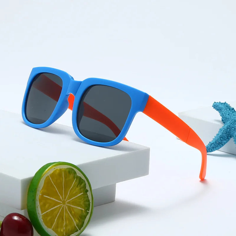 Colorful Folding Sunglasses Outdoor Sunglasses Boys Girls Brand Design Square Glasses Eyewear Protection Uv400 - Michaela's Outdoors