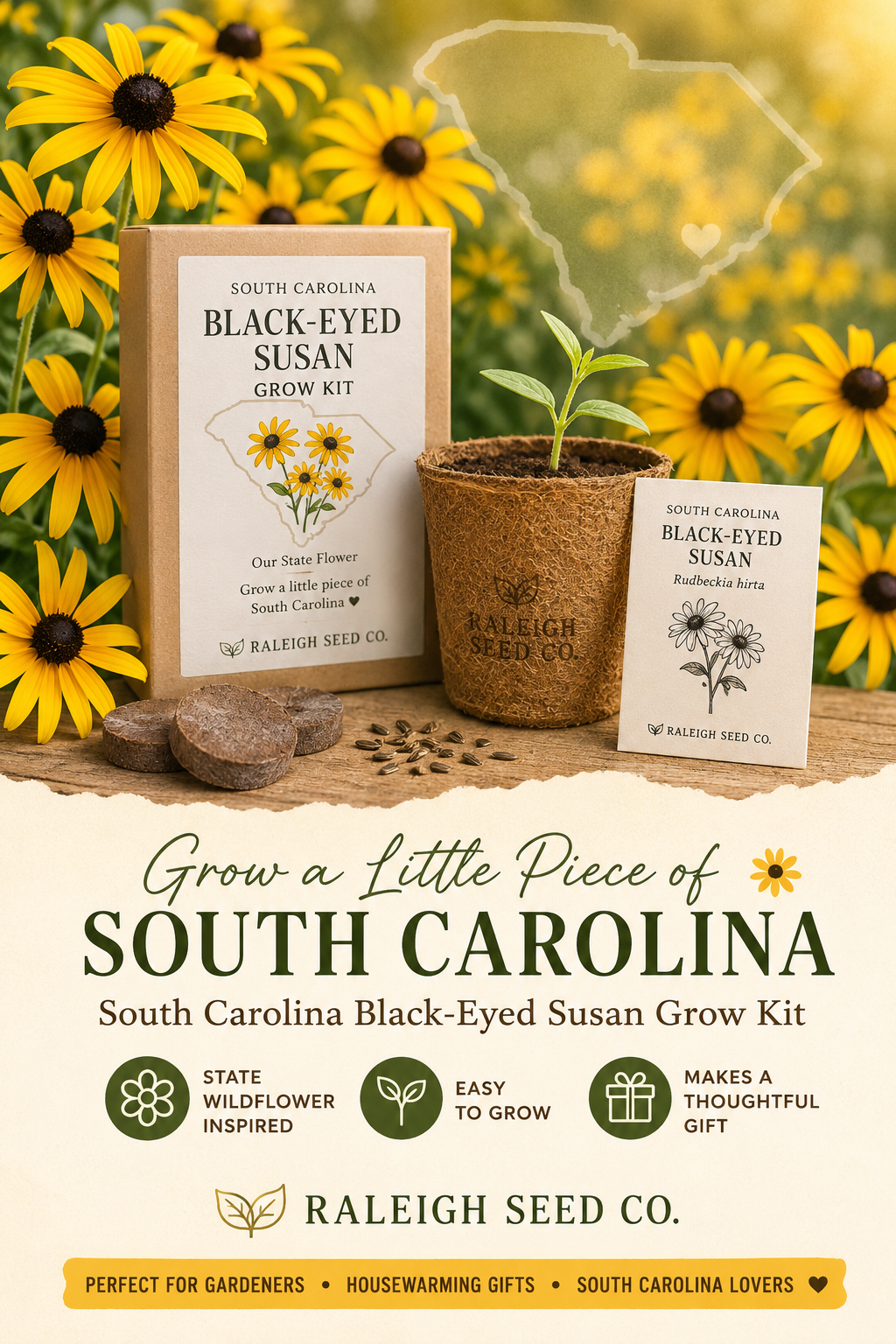 South Carolina Black-Eyed Susan Grow Kit - Michaela's Outdoors