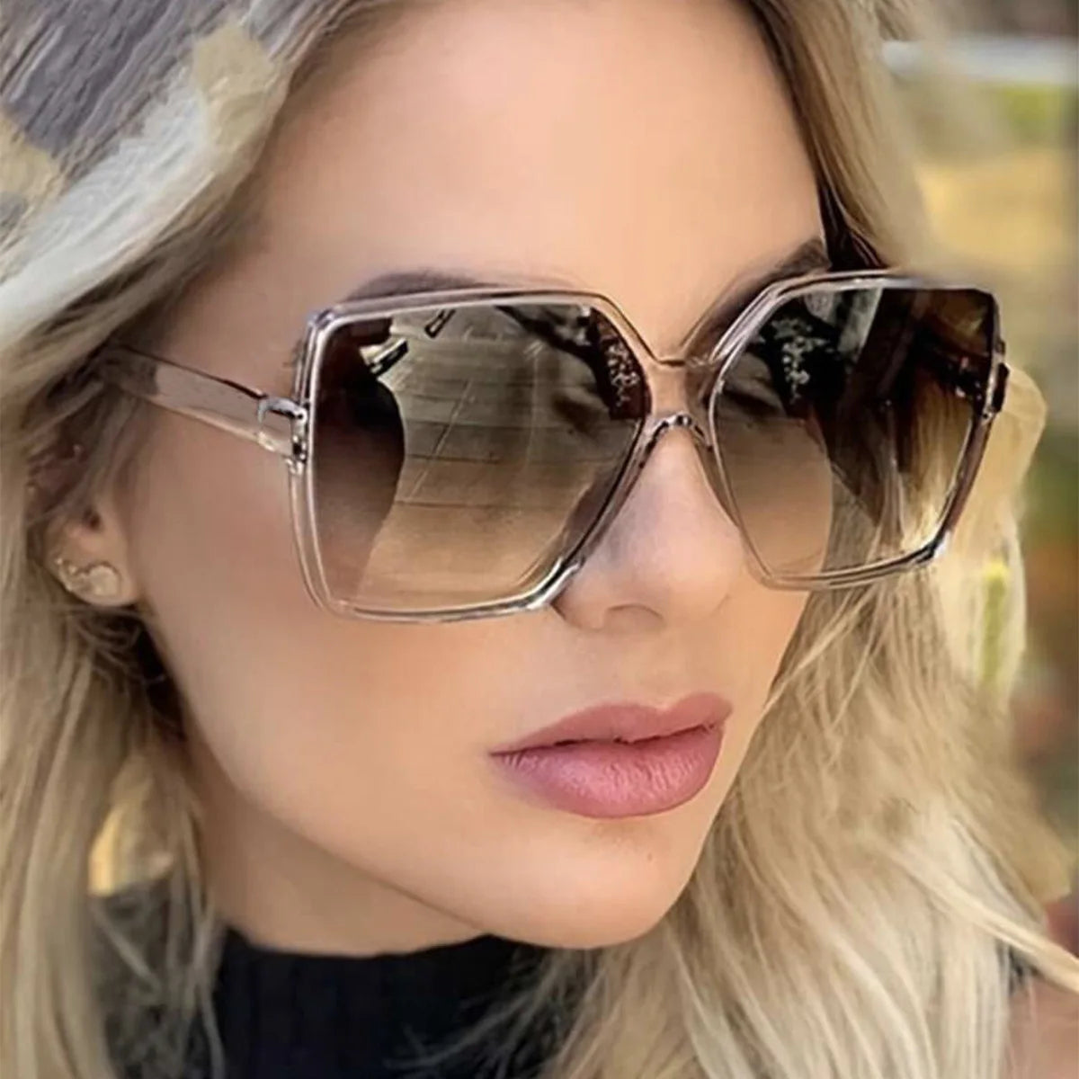 Oversize Square Sunglasses Women Retro Fashion Luxury Brand Personlity Gradient Black Sun Glasses Female Outdoor Shades - Michaela's Outdoors