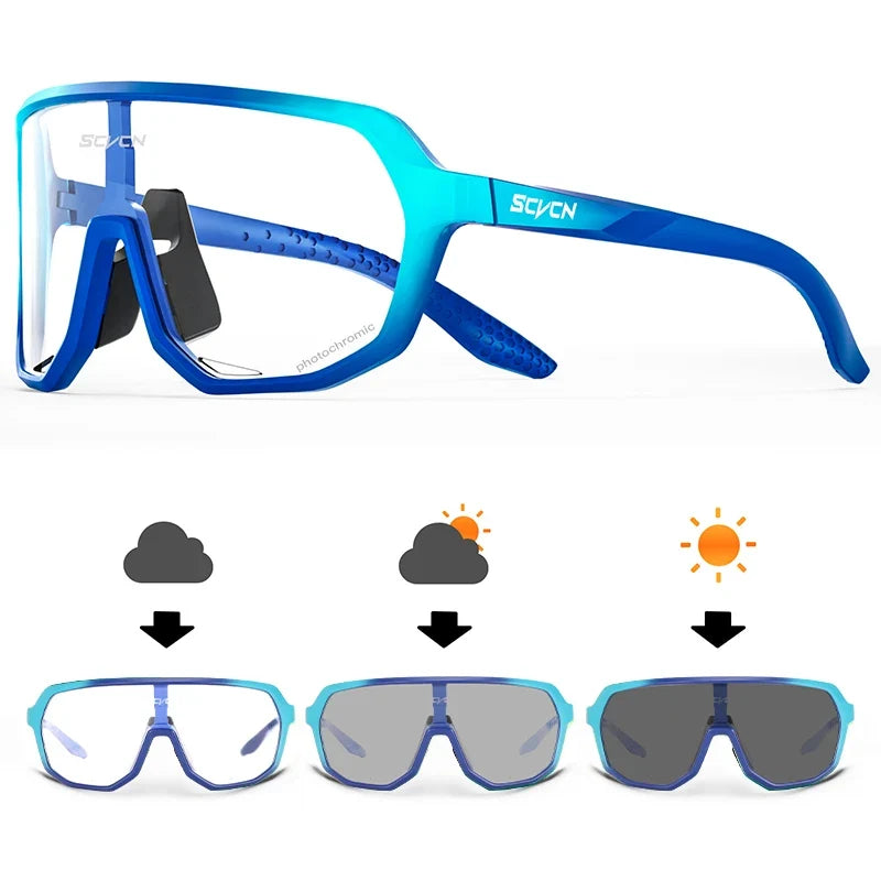 Photochromic Cycling Glasses Bicycle for Outdoor Sports Sunglasses MTB Road Bike Goggles Bike Eyewear Men Women Cycl Equipment