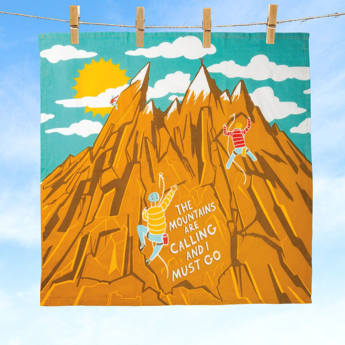 The Mountains Are Calling Cotton Full Color Dish Towel - Michaela's Outdoors