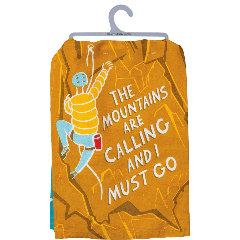 The Mountains Are Calling Cotton Full Color Dish Towel - Michaela's Outdoors